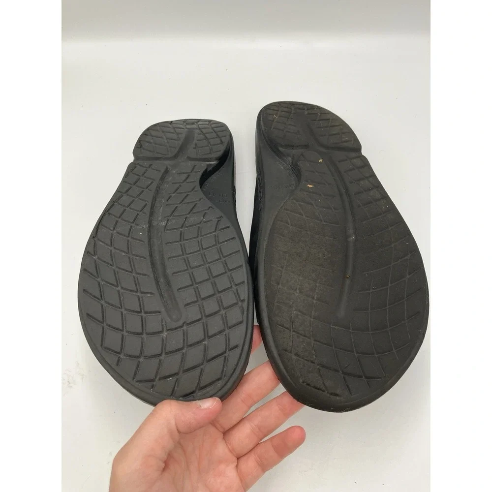 Oofos Unisex Ooahh Recovery Slides Comfort Shoes Black Men's 12 Womens‎ 13